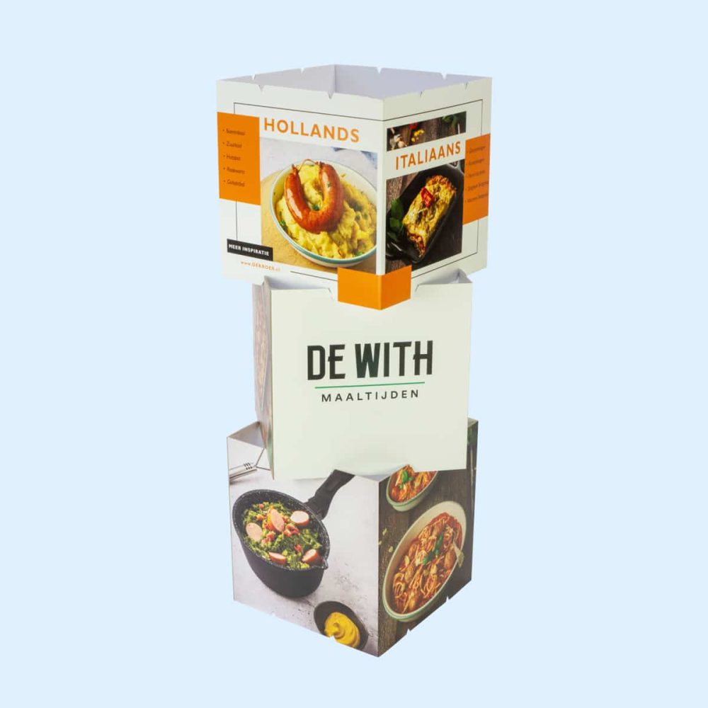 Stapelkubus open vierkant bedrukt promotie